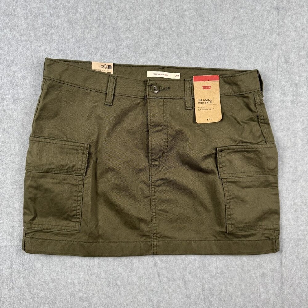 Levi's Olive Green Cargo Mini Skirt
